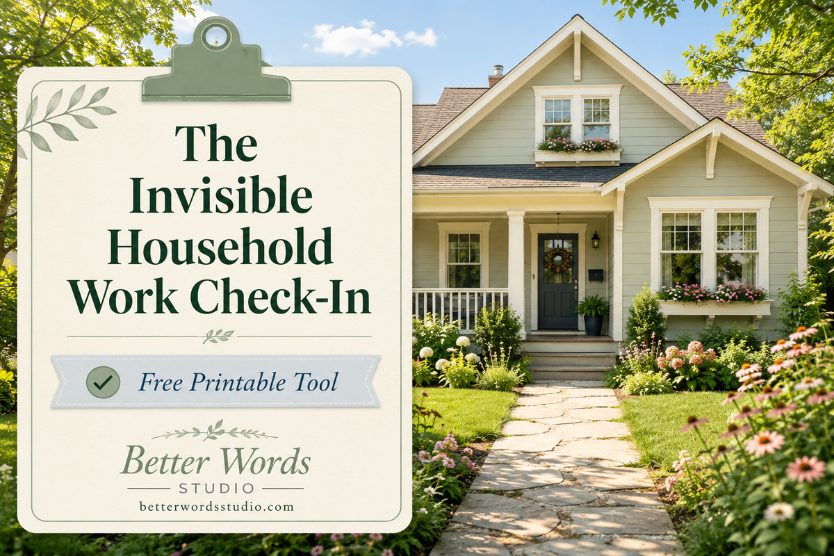 Invisible Household Work Check-In printable