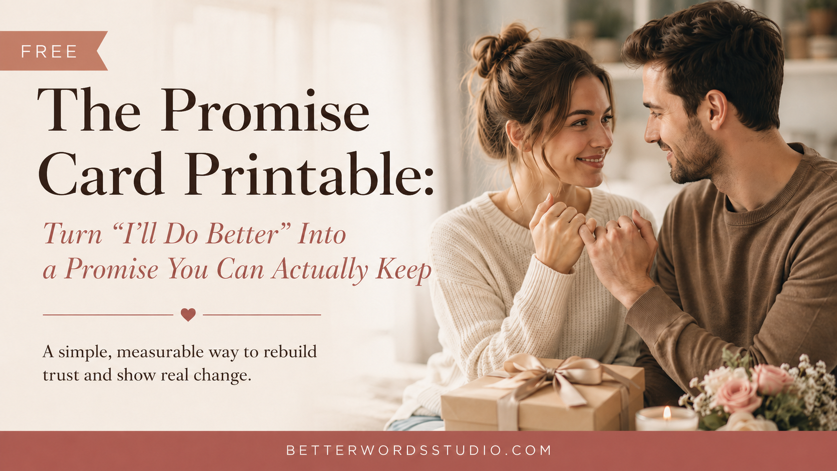 Promise Card printable for turning apology words into action